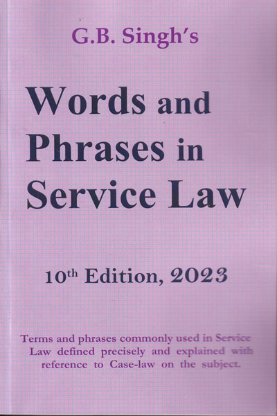 Buy online Words and Phrases in Service Law 10th Edition 2023