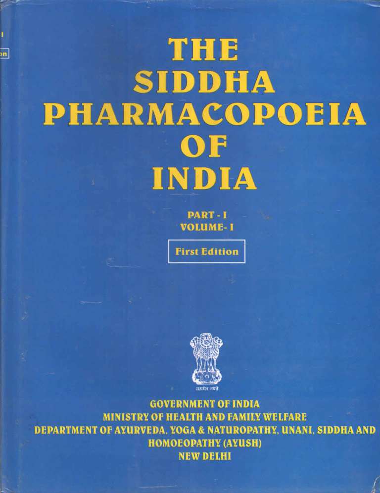 The-Siddha-Pharmacopoeia-of-India-Part-I-Volume-I-1st-Edition