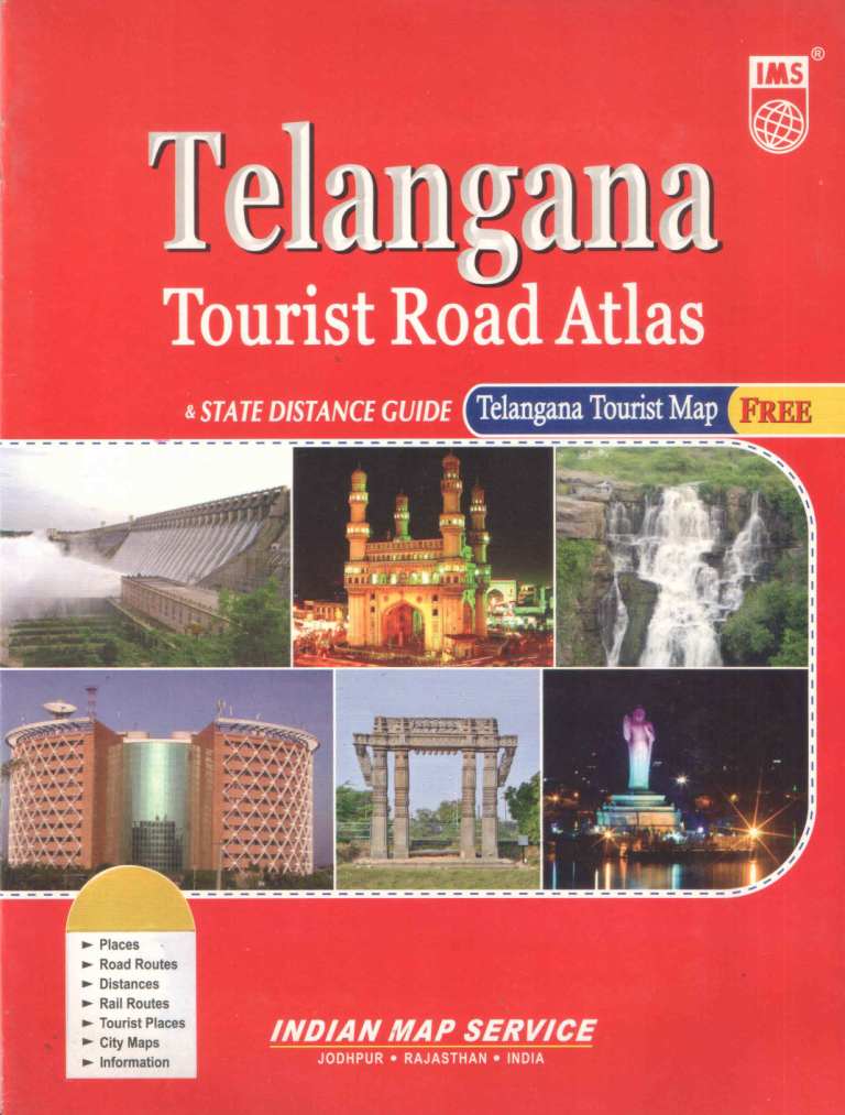 Telangana-Tourist-Road-Atlas-&-State-Distance-Guide-with-Free-Tourist-MAP