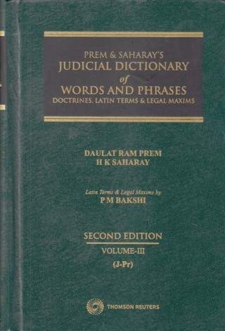 Prem-&-Saharay's-Judicial-Dictionary-of-Words-and-Phrases-(4-Vol.-Set)---2nd-Edition